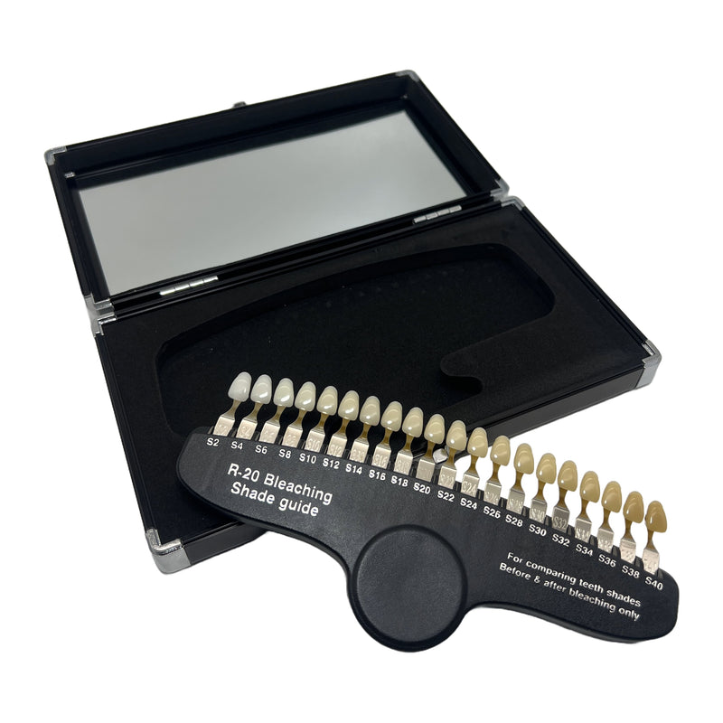 Professionelle 3D Zahnfarbskala mit 20 Farben - Zahnaufhellung Farbskala - Dental Shade Guide - Teeth Whitening Bleaching Shade Guide