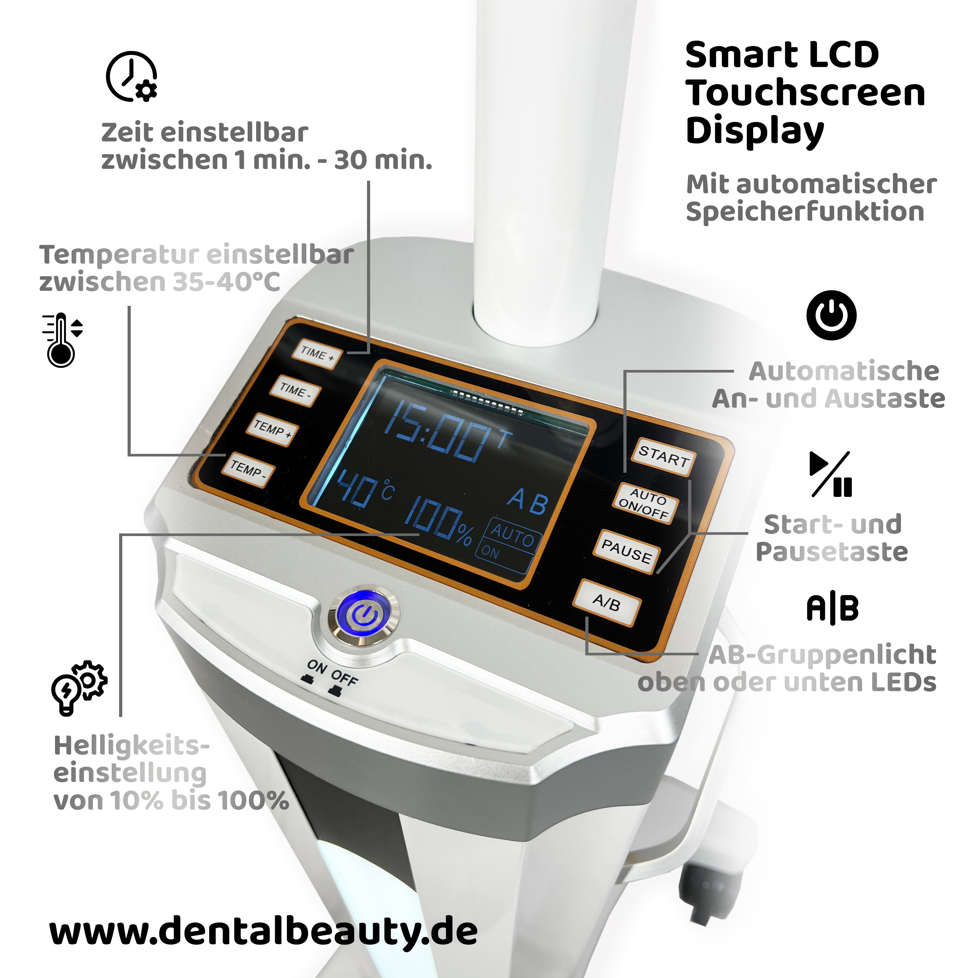 Lámpara LED para blanqueamiento dental de 60 vatios. Lámpara blanqueadora. Dispositivo blanqueador dental.