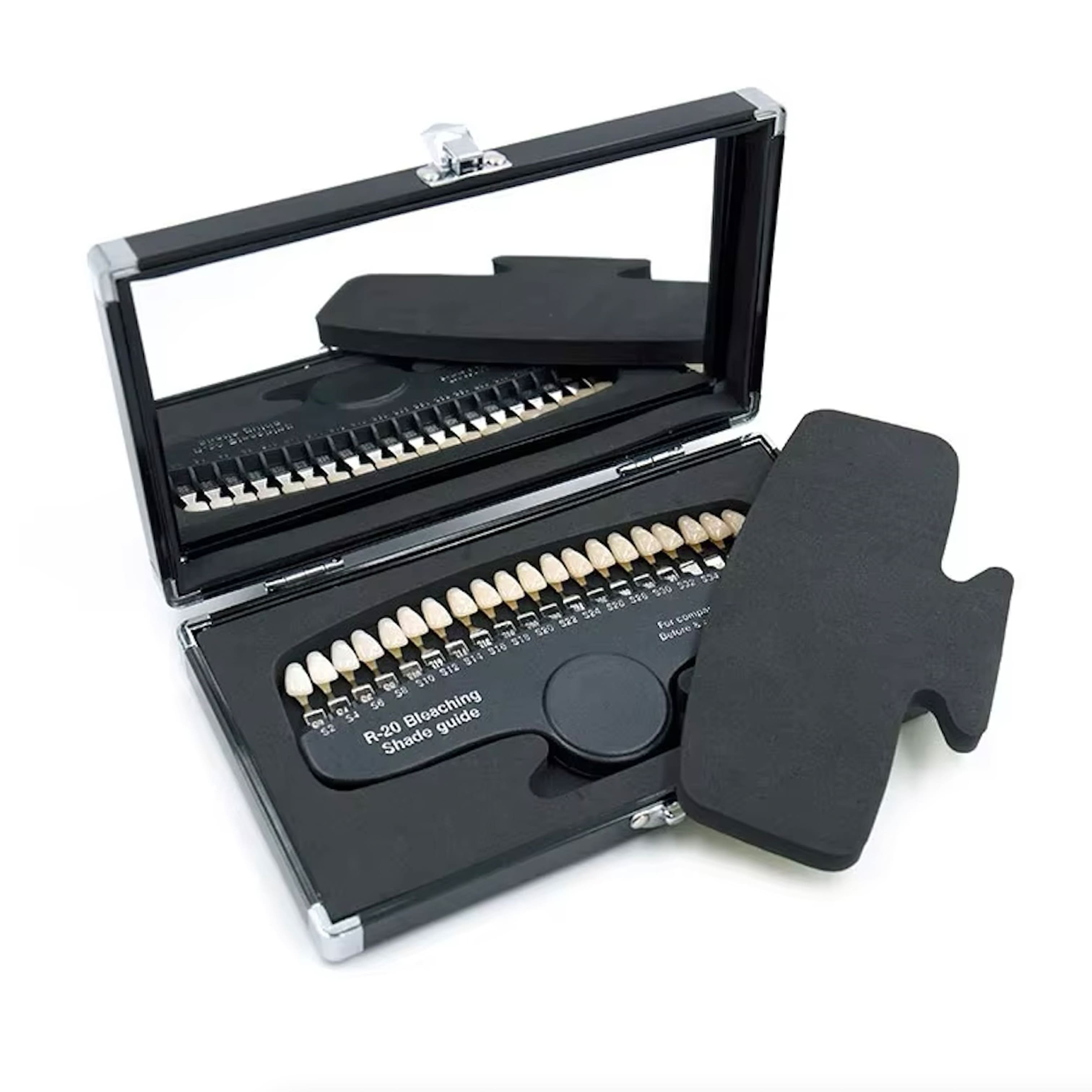 Professionelle 3D Zahnfarbskala mit 20 Farben - Zahnaufhellung Farbskala - Dental Shade Guide - Teeth Whitening Bleaching Shade Guide